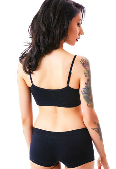 "Comfort" Spaghetti Strap Sports Bra Matching Boyshort