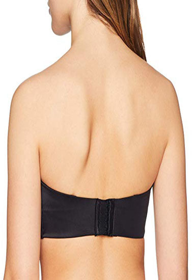 "COMFY" Half Cup Padded Seamless Luxury Black Coloured Strepless Bra