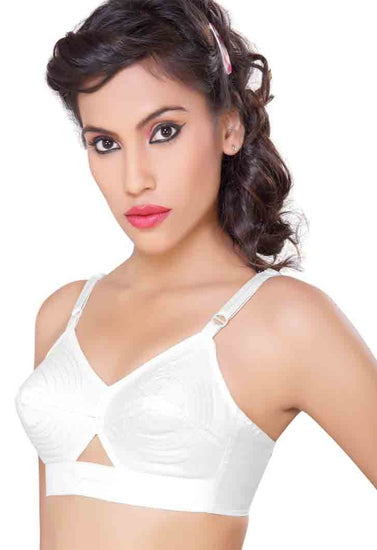 Regularly Wear White Cotton Bra( Pk Of 2)