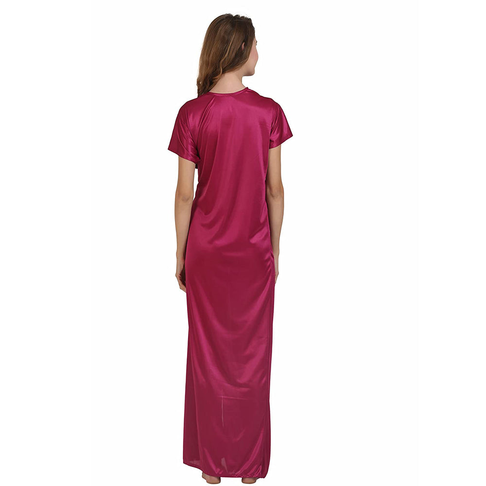 "Comfy"  Plain Shinny Stuff Full Length Nighty