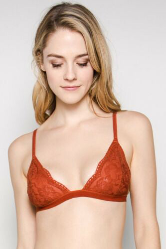 Plus Size Triangle Floral Lace Bralette (2 Pack )