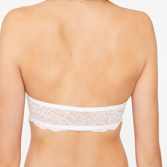 "COMFY" Undiz White Lace Bandeau Bra