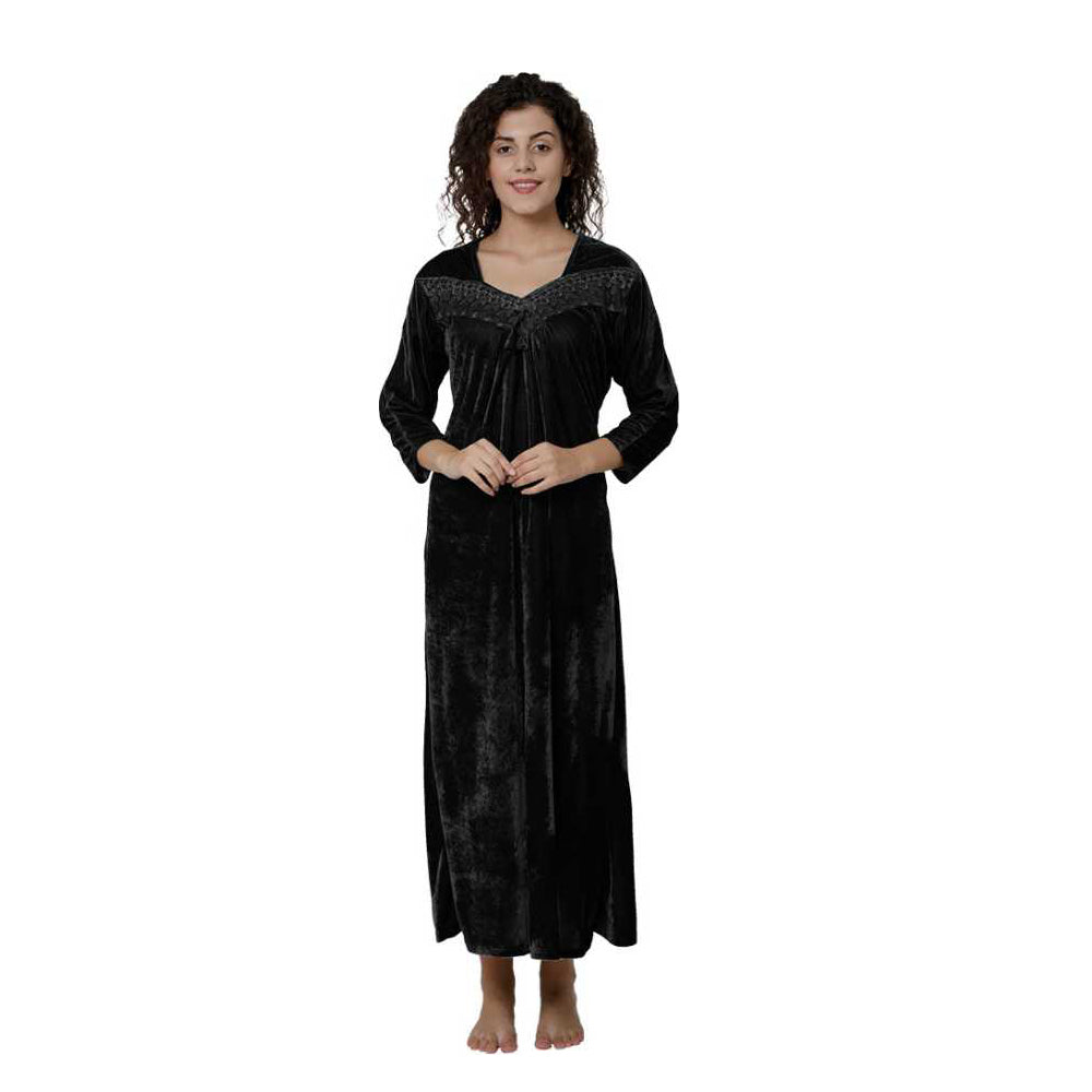 "Comfy" Women's Soft &amp; Comfortable Black Nightgown